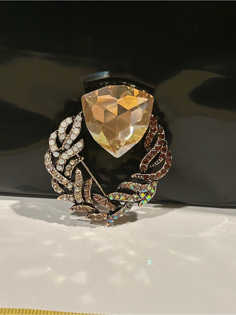 Champagne Convertible Statement Brooch Pendant - Picture 8 of 10